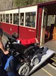 Darren getting on the Welsh Highland Railway