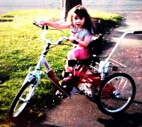 Scarlett with her trike